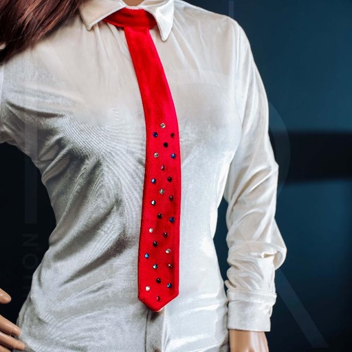 Red velvet tie